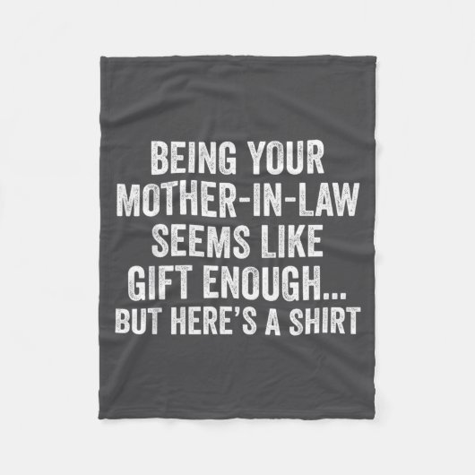 Funny Son In Law Sarcastic Humor Quote From Mother フリースブランケット (正面)