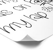 Funny Sorry Cat Was On Lap Cute Drawing Tygraphy  ポスター (角)