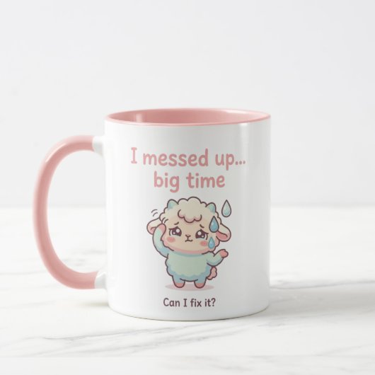 Funny Sorry Gift – I Messed Up Big Time マグカップ (左)