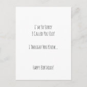 Funny Sorry I Called You Old Birthday Humor Card ポストカード (正面)