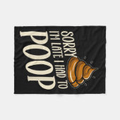 Funny Sorry I’m Late I Had To Op Jokes Sarcastic  フリースブランケット (正面(横))