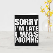 Funny Sorry I'm Late I Was Ong カード (黄色い花)