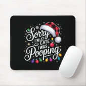 Funny Sorry I'm Late I Was Ong Xmas Lights Red San マウスパッド (マウス)