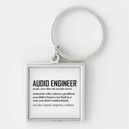 Funny Sound Engineer Audio Engineering Definition キーホルダー (正面)