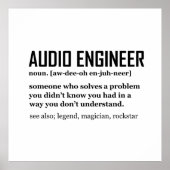 Funny Sound Engineer Audio Engineering Definition ポスター (正面)
