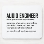 Funny Sound Engineer Audio Engineering Definition マウスパッド (正面)