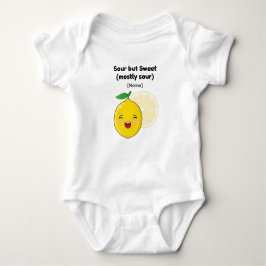 Funny "Sour but Sweet" Lemon Baby Shirt ベビーボディスーツ