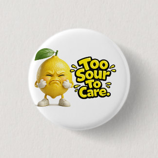 Funny Sour Lemon Pin Button | Cute Angry Lemon Bad 缶バッジ