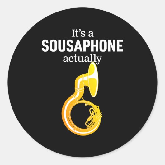 Funny Sousaphone Humor For Proud Sousaphonist Marc ラウンドシール (正面)