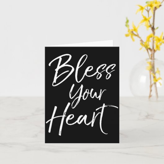 Funny Southern Christian Saying Quote Gift Bless Y カード (黄色い花)