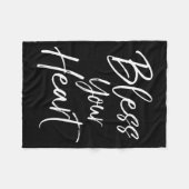 Funny Southern Christian Saying Quote Gift Bless Y フリースブランケット (正面(横))