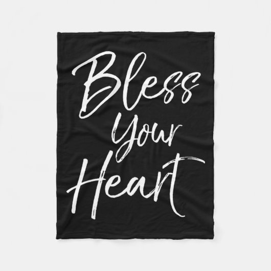 Funny Southern Christian Saying Quote Gift Bless Y フリースブランケット (正面)