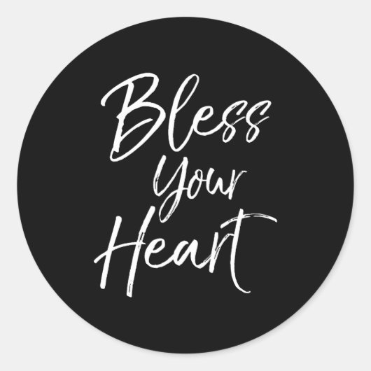 Funny Southern Christian Saying Quote Gift Bless Y ラウンドシール (正面)