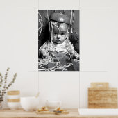 Funny Spaghetti Baby Art Print, Pasta Kitchen ポスター (キッチン)