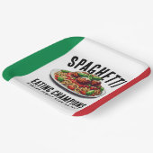 Funny Spaghetti Eating Champion Family Reunion ペーパープレート (傾斜あり)