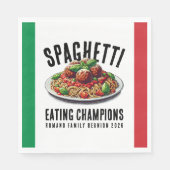 Funny Spaghetti Eating Champions Family Reunion スタンダードランチョンナプキン (正面)