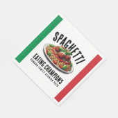 Funny Spaghetti Eating Champions Family Reunion スタンダードランチョンナプキン (角)