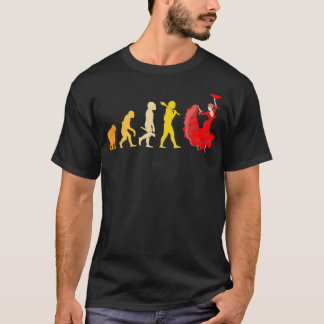 Funny Spanish Dance Evolution Flamenco  Tシャツ