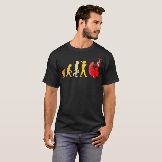 Funny Spanish Dance Evolution Flamenco  Tシャツ (正面フル)