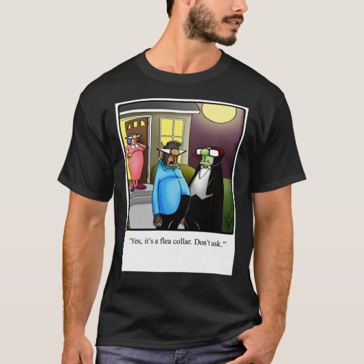 Funny Spectickles Halloween Werewolf Flea Collar H Tシャツ (正面)