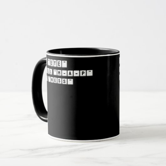 Funny Spelling Prank Say EYE Spell MAP Say NESS マグカップ (正面左)