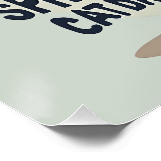 Funny Sphynx Cat Dad Cartoon Art ポスター (コーナー)