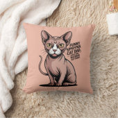Funny Sphynx Cat Dad Vector Art クッション (ブランケット)