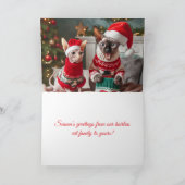 Funny Sphynx Cats Christmas Card サンキューカード (内部)