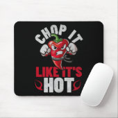 Funny Spicy Chili Karate Design Chile Pepper Humor マウスパッド (マウス)
