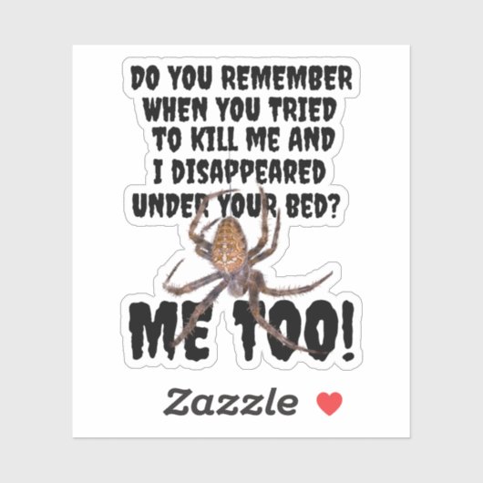 Funny Spider Revenge Halloween シール (シート)