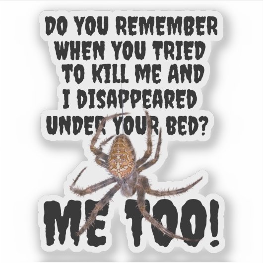 Funny Spider Revenge Halloween シール (正面)