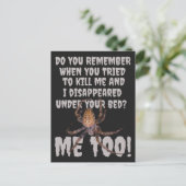 Funny Spider Revenge Halloween ポストカード (スタンド正面)