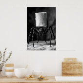 Funny Spider Toilet Paper Roll Bathroom Art Print ポスター (キッチン)