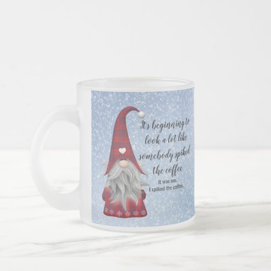 Funny Spiked Coffee Christmas Mug フロストグラスマグカップ (左)
