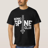 Funny Spine Surgery Gift For Men Women Bionic Spin Tシャツ (正面)