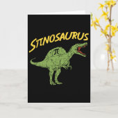 Funny Spinosaurus Pi Day Shirt Math Dinosaur Gift  カード (黄色い花)