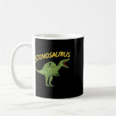 Funny Spinosaurus Pi Day Shirt Math Dinosaur Gift  コーヒーマグカップ (左)