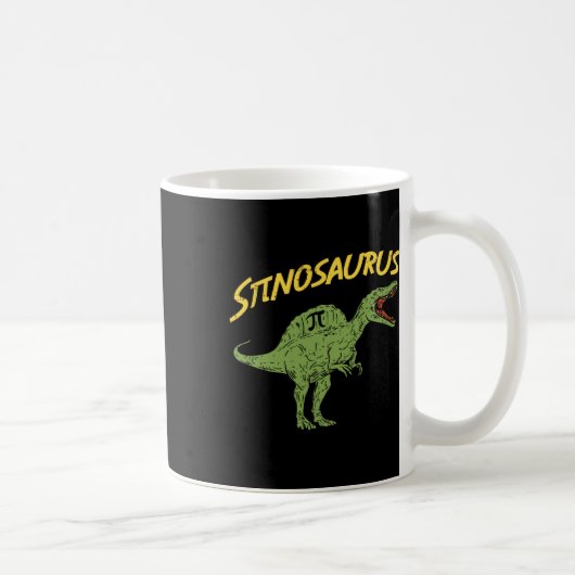 Funny Spinosaurus Pi Day Shirt Math Dinosaur Gift  コーヒーマグカップ (右)