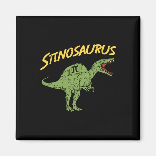 Funny Spinosaurus Pi Day Shirt Math Dinosaur Gift  マグネット (正面)