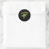 Funny Spinosaurus Pi Day Shirt Math Dinosaur Gift ラウンドシール (バッグ)