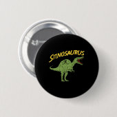 Funny Spinosaurus Pi Day Shirt Math Dinosaur Gift 缶バッジ (正面&裏面)