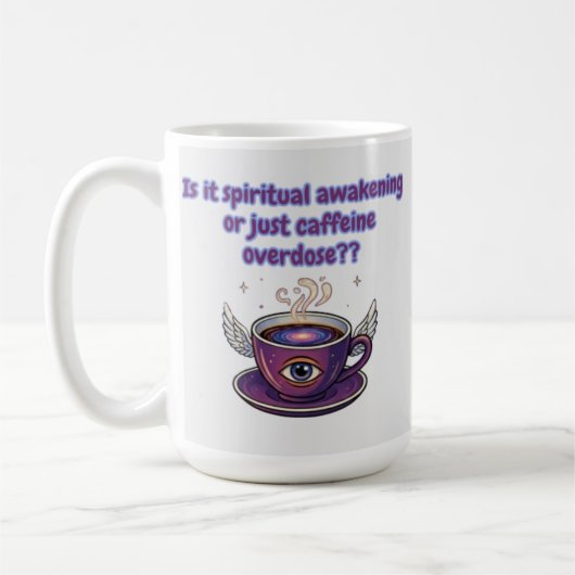 Funny spiritual awakening coffee mug コーヒーマグカップ (左)
