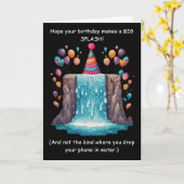 Funny Splash Birthday Goofy Humor Fun! カード (黄色い花)