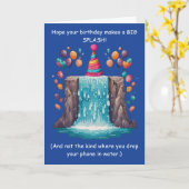 Funny Splash Birthday Goofy Humor Fun! カード (黄色い花)