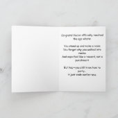 Funny Splash Birthday Goofy Humor Fun! カード (内部)