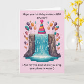 Funny Splash Birthday Goofy Humor Fun! カード (黄色い花)