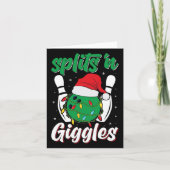 Funny Splits n Giggles Bowling Player Christmas Bo カード (正面)
