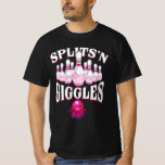 Funny Splits _n Giggles Bowling Team Bowler Sports Tシャツ<br><div class="desc">Funny bowling game tee for bowlers love bowling 10 pin The idea tee tee tee for all bowling players rolling balls and this funny bowling and big bowling balls tee shirt. pin heads who bowl. If u are looking for some funny bowling shirts and bowling accessories, this My Bowling Excuses...</div>