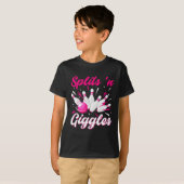 Funny Splits n Giggles Bowling Team Cute Bowler Wo Tシャツ (正面フル)