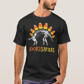 Funny Spookysaurus Candy Corn Dinosaur Halloween T Tシャツ (正面)